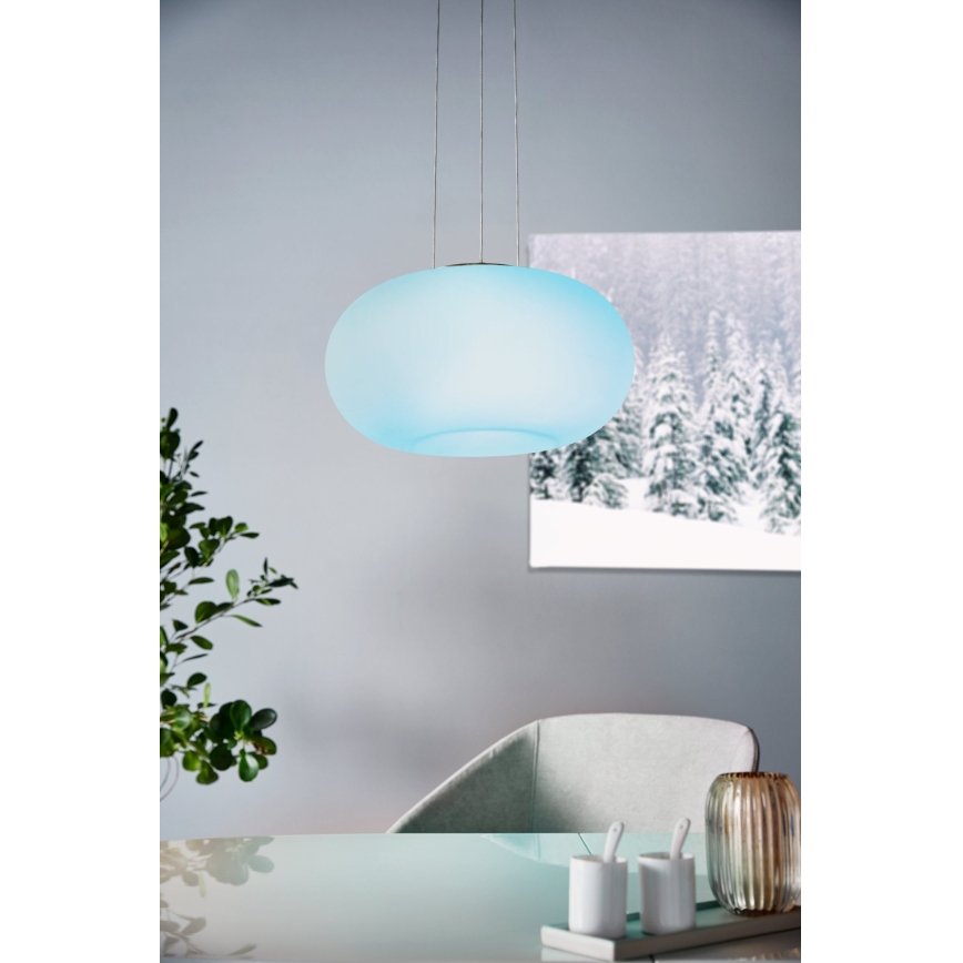 Eglo 33766 - LED RGBW dimmbare Pendelleuchte an Seil OPTICA-C LED/22W/230V 2700-6500K Ø 37,5 cm