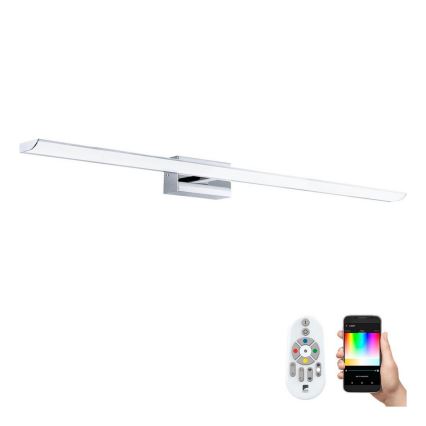Eglo 33768 - Dimmbare LED-RGBW-Badezimmerspiegelbeleuchtung TABIANO-C LED/21W/230V 2700-6500K 90,5 cm IP44 + Fernbedienung