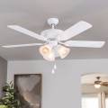 Eglo 35076 - Deckenventilator LAS PALMAS 3xE27/40W/230V weiß