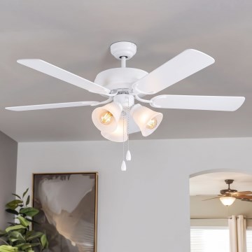 Eglo 35076 - Deckenventilator LAS PALMAS 3xE27/40W/230V weiß
