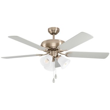 Eglo 35077 - Deckenventilator LAS PALMAS 3xE27/40W/230V mattchrom/grau
