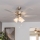 Eglo 35077 - Deckenventilator LAS PALMAS 3xE27/40W/230V mattchrom/grau