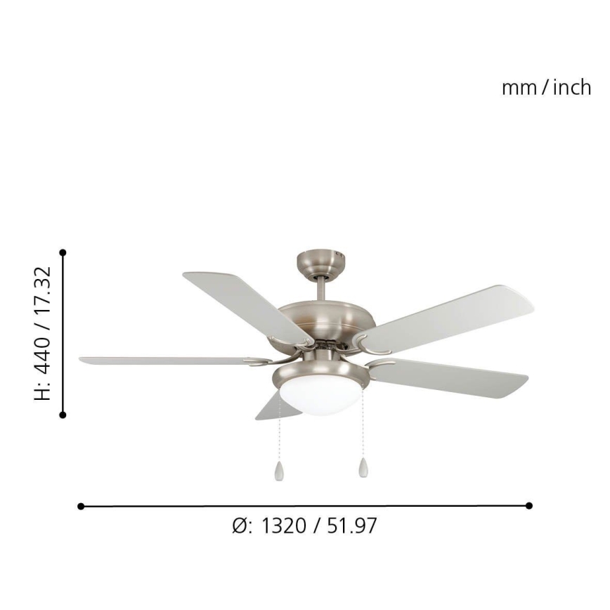Eglo 35078 - Deckenventilator BALLINA 2xE27/40W/230V