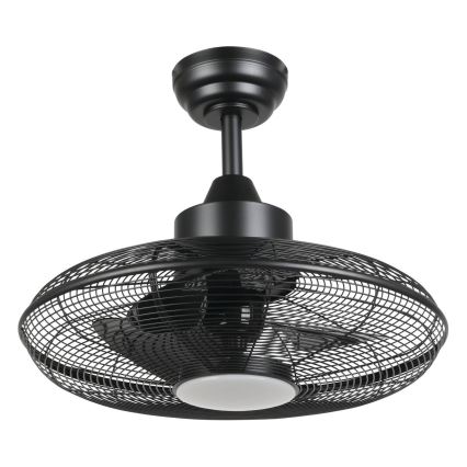 Eglo - LED-Deckenventilator LED/15W/230V Ø 53 cm schwarz + Fernbedienung