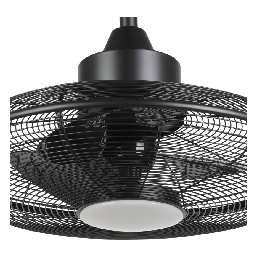 Eglo - LED-Deckenventilator LED/15W/230V Ø 53 cm schwarz + Fernbedienung
