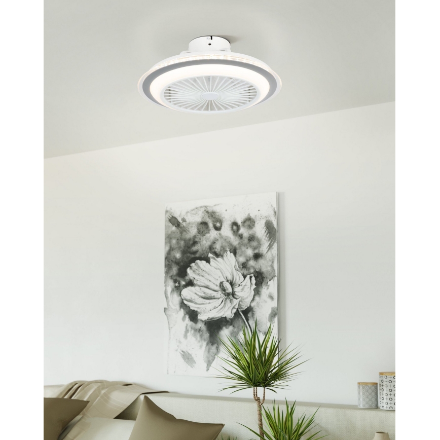Eglo - Dimmbarer LED-Deckenventilator LED/25,5W/230V weiß/grau 2700-6500K + Fernbedienung