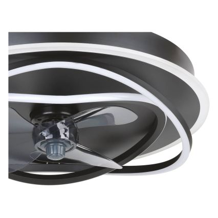 Eglo - LED-dimmbarer Deckenventilator 4xLED/9W/230V 2700-6500K Ø50 cm schwarz + Fernbedienung