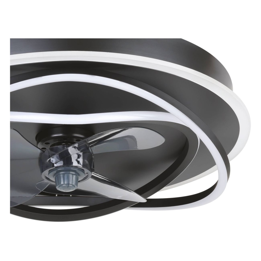 Eglo - LED-dimmbarer Deckenventilator 4xLED/9W/230V 2700-6500K Ø50 cm schwarz + Fernbedienung