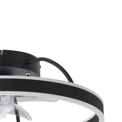 Eglo - LED RGBW dimmbarer Deckenventilator LED/36W/230V 3000-6500K Ø 50 cm schwarz + Fernbedienung