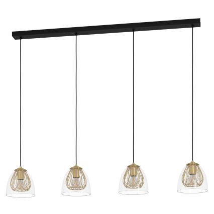 Eglo - Hängeleuchte 4xE27/40W/230V golden