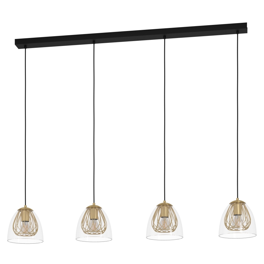 Eglo - Hängeleuchte 4xE27/40W/230V golden