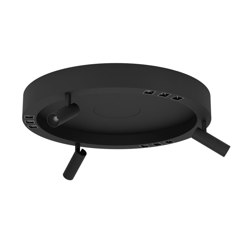 Eglo - Dimmbare LED-Deckenleuchte 3xLED/8W/230V + 3xLED/8,5W 3000K schwarz + Fernbedienung