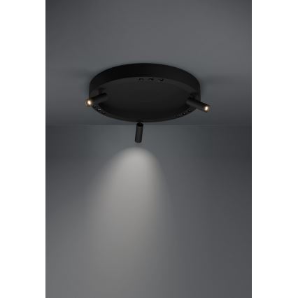 Eglo - Dimmbare LED-Deckenleuchte 3xLED/8W/230V + 3xLED/8,5W 3000K schwarz + Fernbedienung