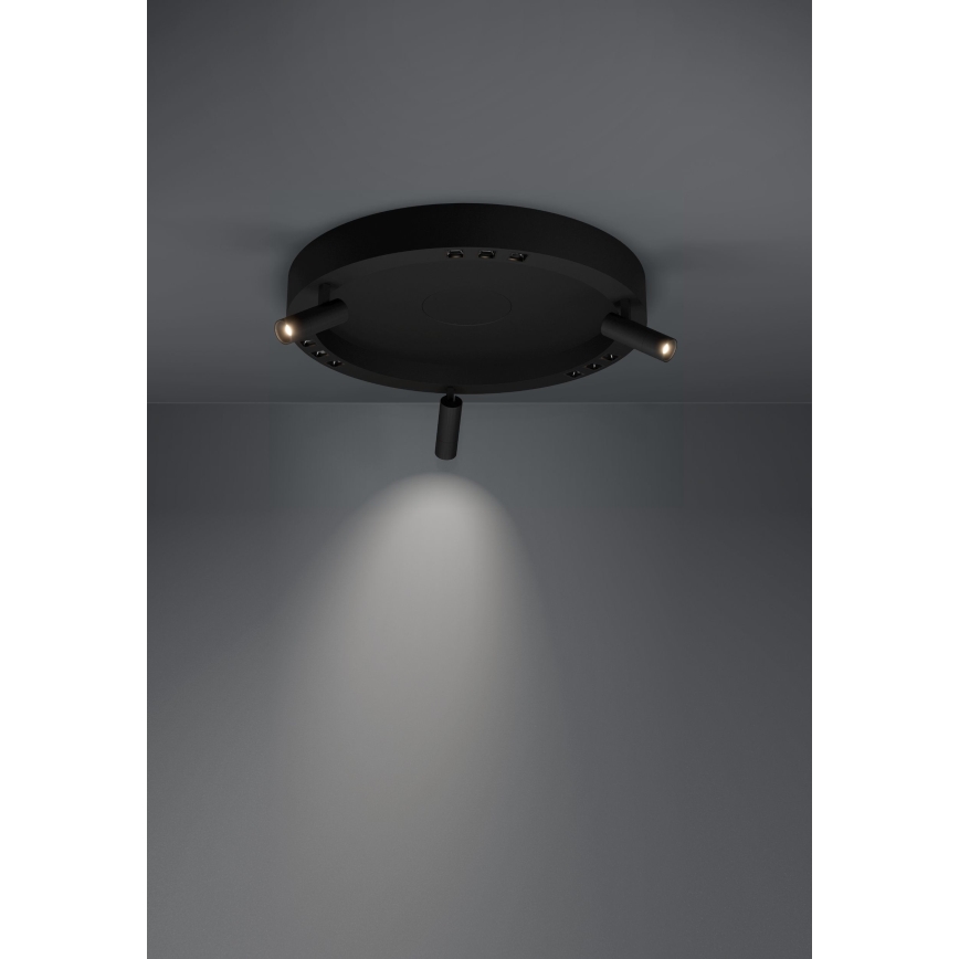 Eglo - Dimmbare LED-Deckenleuchte 3xLED/8W/230V + 3xLED/8,5W 3000K schwarz + Fernbedienung
