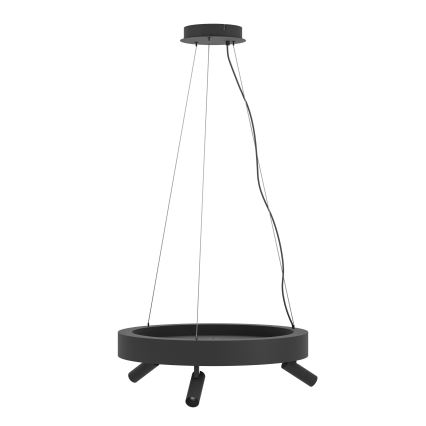 Eglo - LED dimmbare Hängeleuchte an Seil 3xLED/8W/230V + 3xLED/8,5W 3000K Schwarz + Fernbedienung