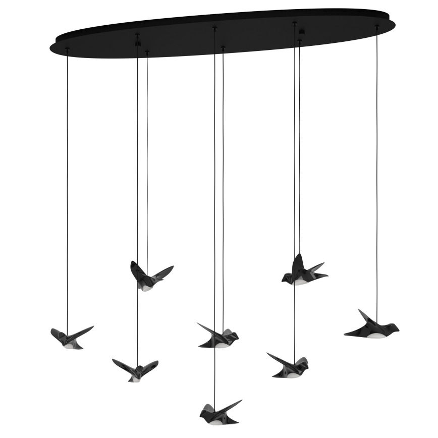 Eglo - Dimmbare LED-Hängeleuchte 8xLED/4,2W/230V 3000K schwarz