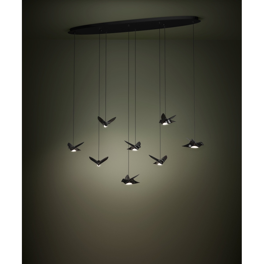 Eglo - Dimmbare LED-Hängeleuchte 8xLED/4,2W/230V 3000K schwarz