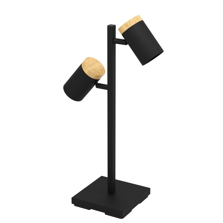 Eglo - LED-Tischleuchte 2xGU10/4,5W/230V 3000K schwarz/braun