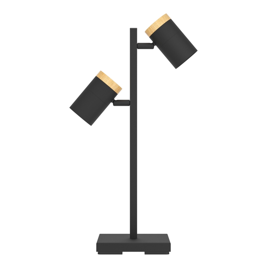 Eglo - LED-Tischleuchte 2xGU10/4,5W/230V 3000K schwarz/braun