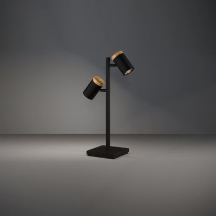 Eglo - LED-Tischleuchte 2xGU10/4,5W/230V 3000K schwarz/braun