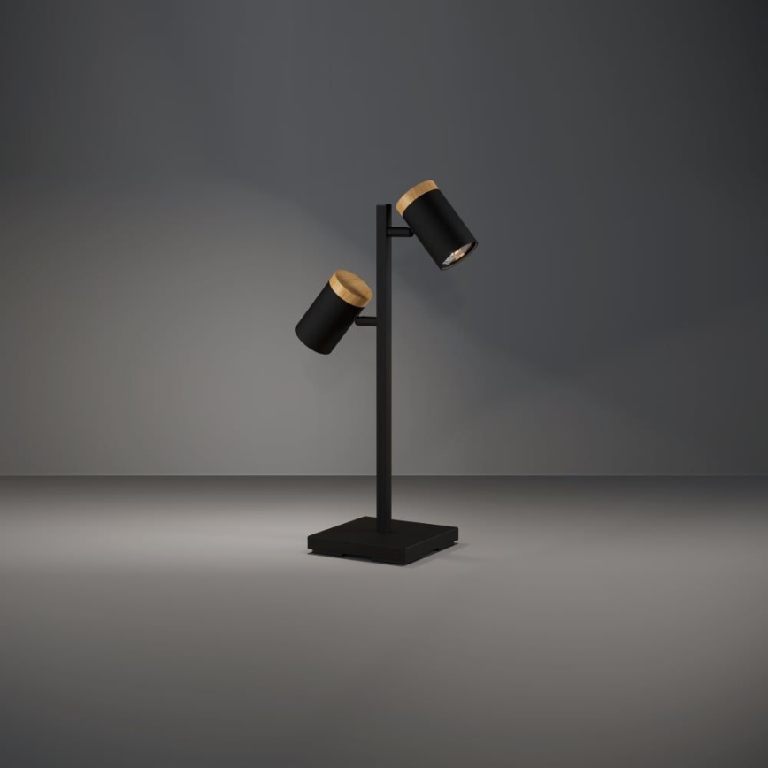 Eglo - LED-Tischleuchte 2xGU10/4,5W/230V 3000K schwarz/braun