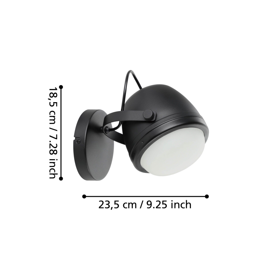 Eglo - Wandleuchte 1xE27/28W/230V schwarz