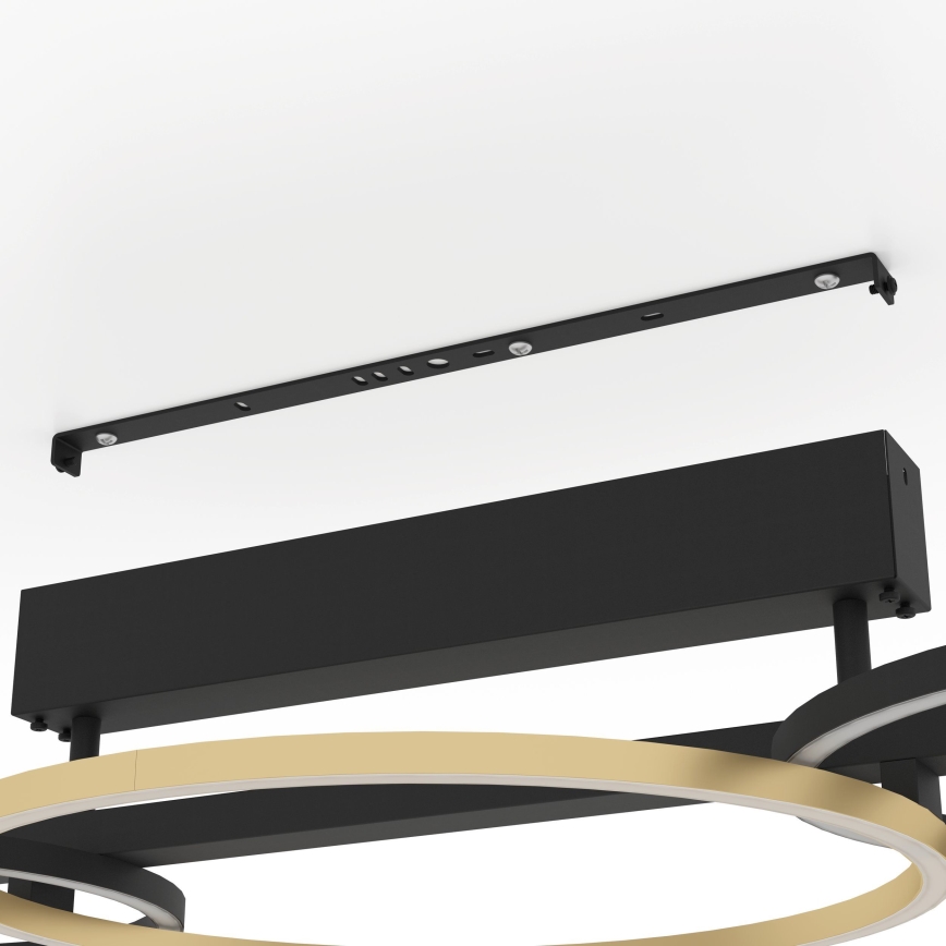 Eglo - Dimmbare LED-Anbauleuchte 2xLED/12,5W/230V + LED/15,5W 3000K schwarz