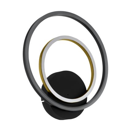 Eglo - LED-Wandleuchte LED/12W/230V 3000K + 4xLED/2,1W 3000K schwarz
