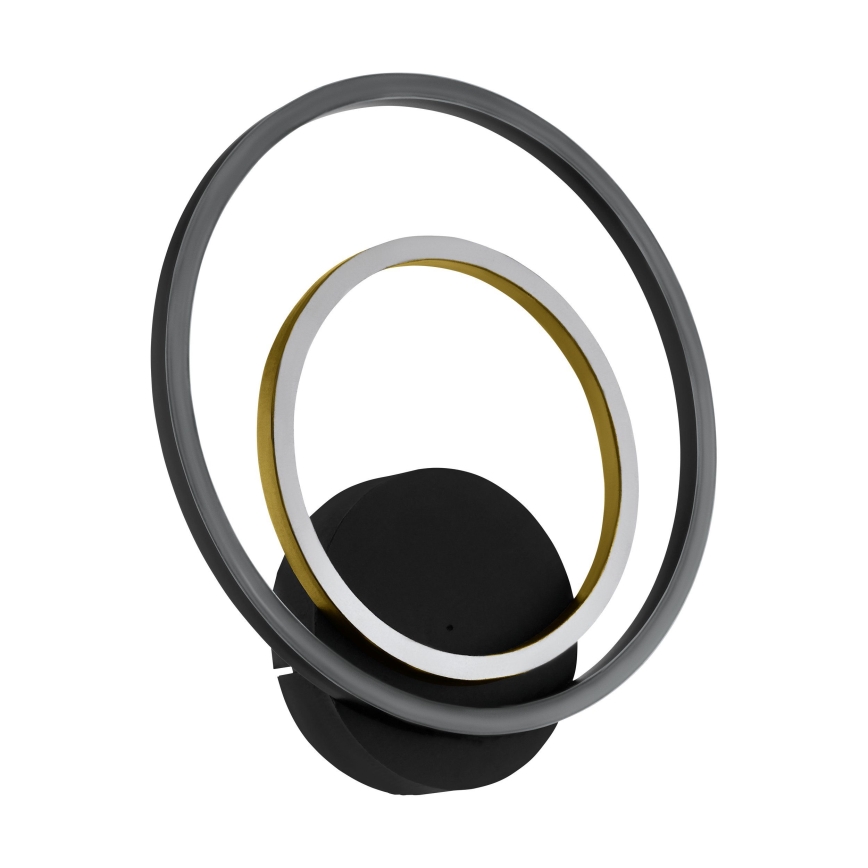 Eglo - LED-Wandleuchte LED/12W/230V 3000K + 4xLED/2,1W 3000K schwarz