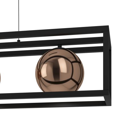 Eglo - Hängeleuchte 3xE27/40W/230V kupfern/schwarz