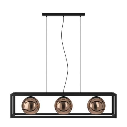 Eglo - Hängeleuchte 3xE27/40W/230V kupfern/schwarz
