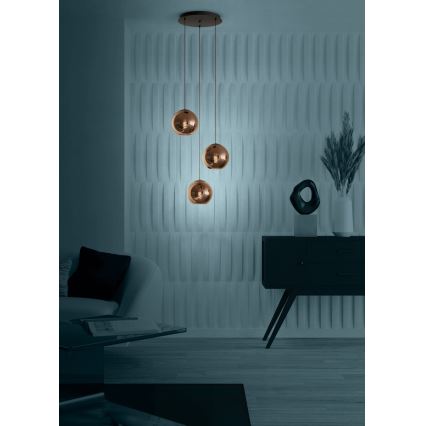 Eglo - Hängeleuchte 3xE27/40W/230V kupfern