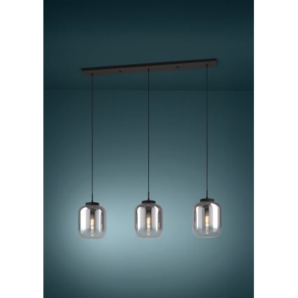 Eglo - Hängeleuchte 3xE27/40W/230V rauchig