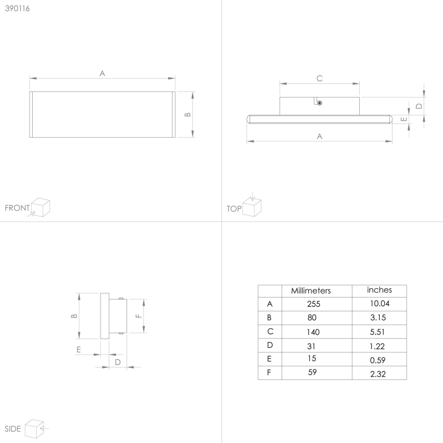 Eglo - LED-Wandleuchte 2xLED/5,4W/230V 3000K schwarz