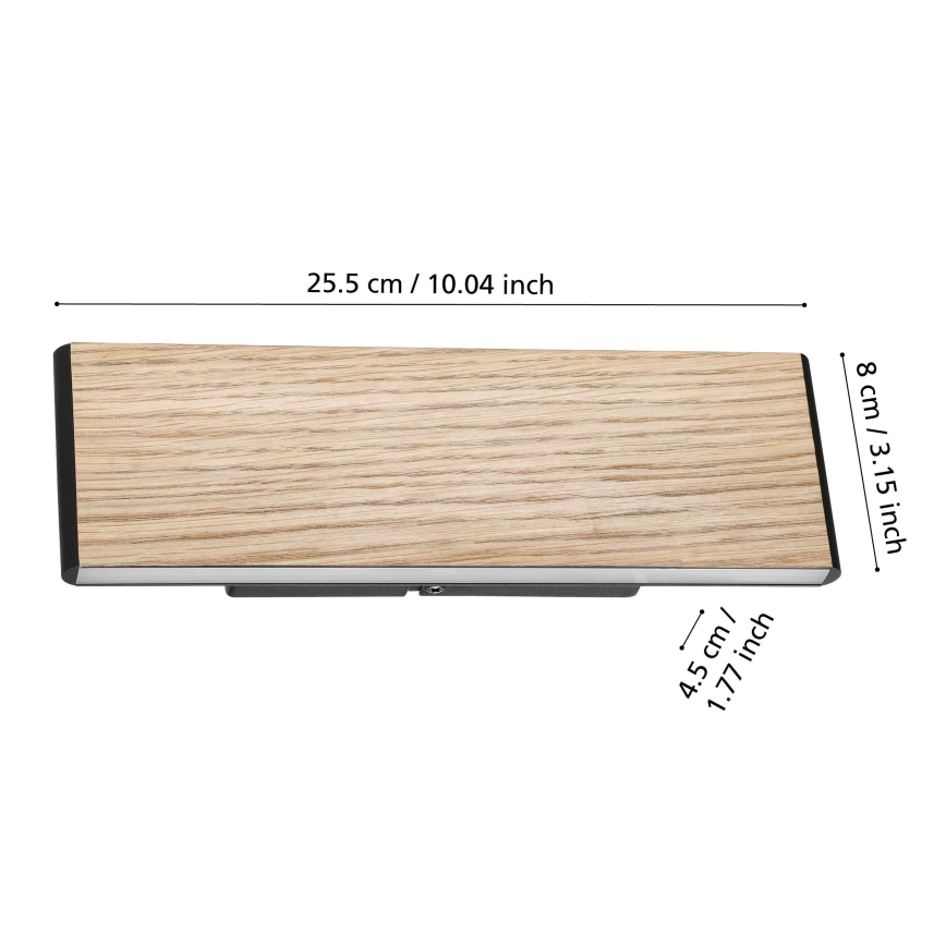 Eglo - LED-Wandleuchte 2xLED/4,2W/230V 3000K Eiche