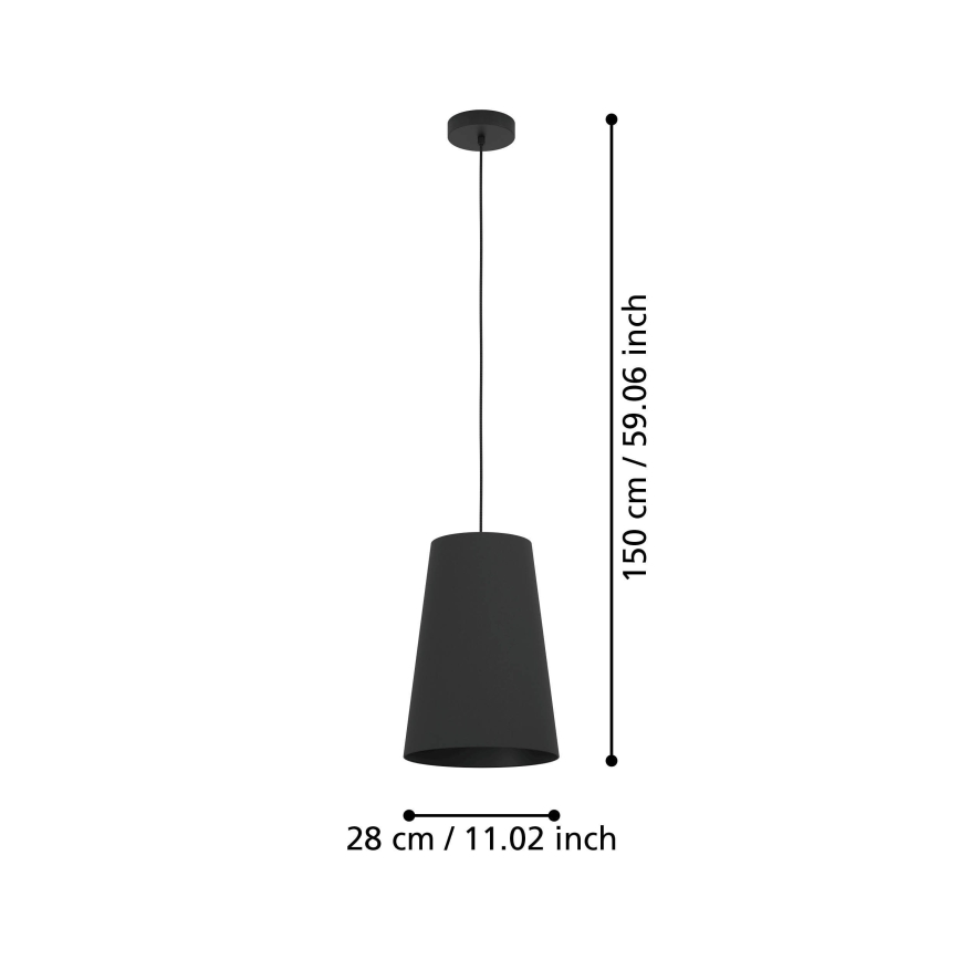 Eglo - Hängeleuchte 1xE27/40W/230V schwarz