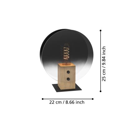 Eglo - Hängeleuchte 1xE27/40W/230V rauchig