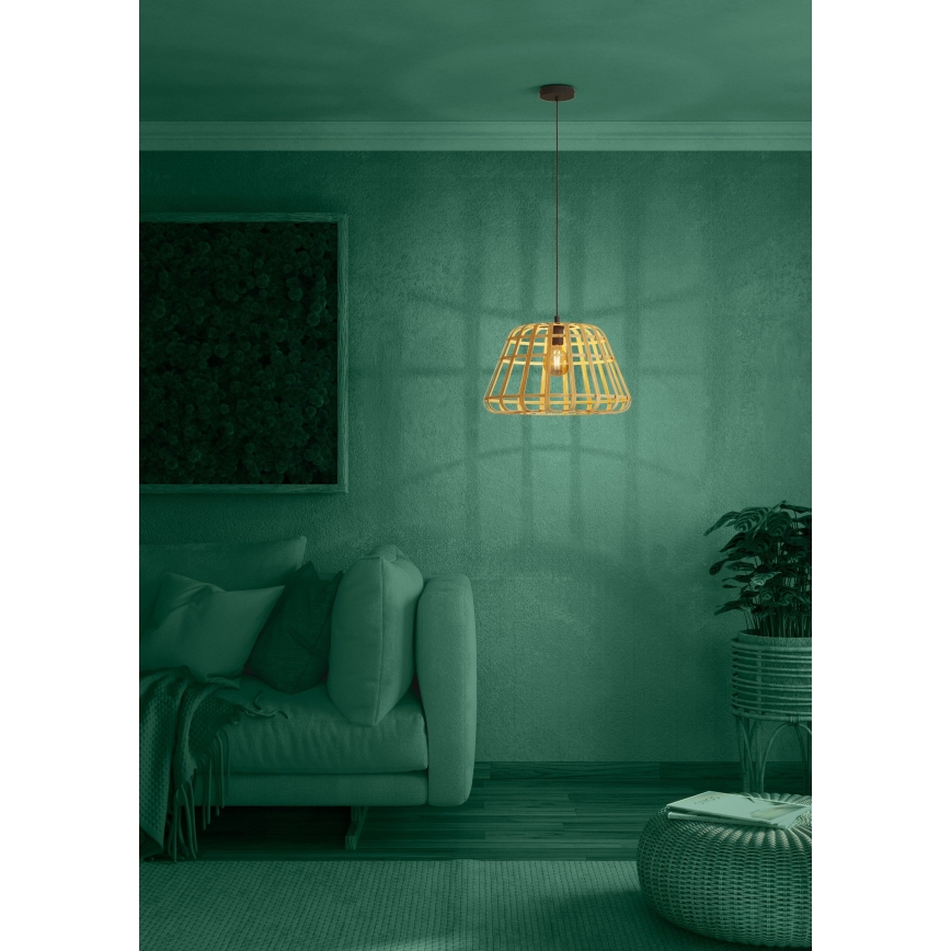 Eglo - Hängeleuchte 1xE27/40W/230V d 50 cm Bambus