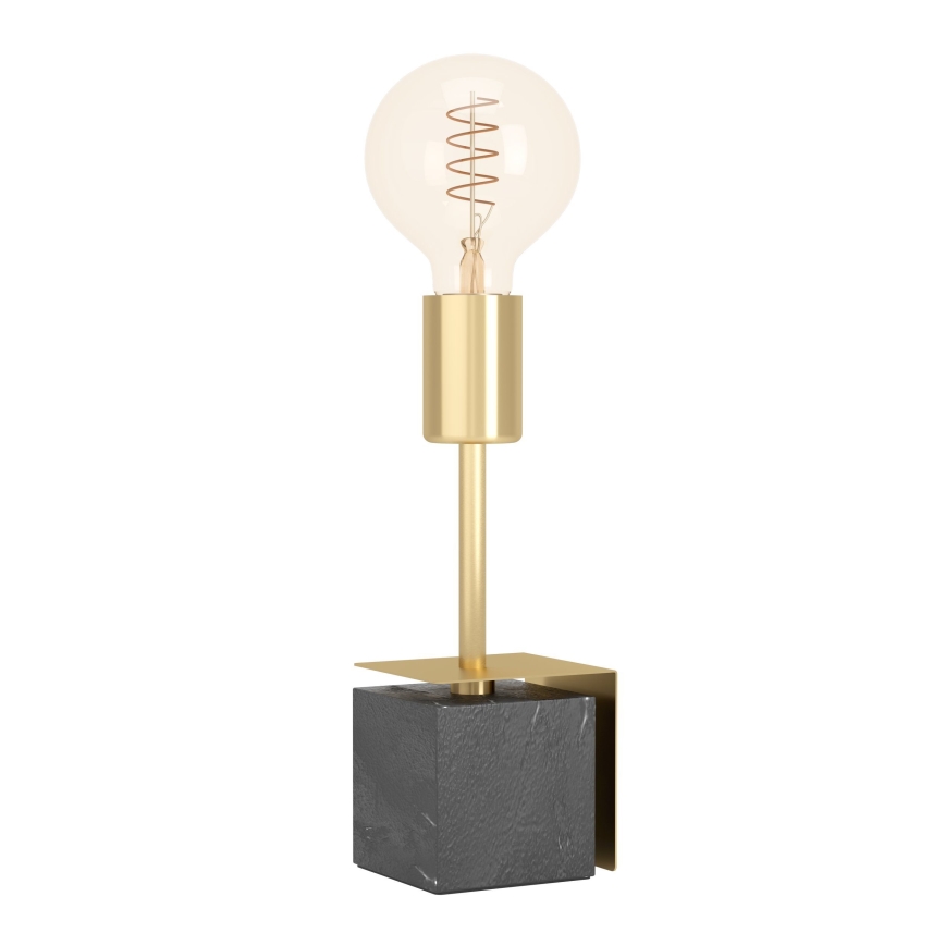 Eglo - Tischleuchte 1xE27/40W/230V golden/schwarz Marmor