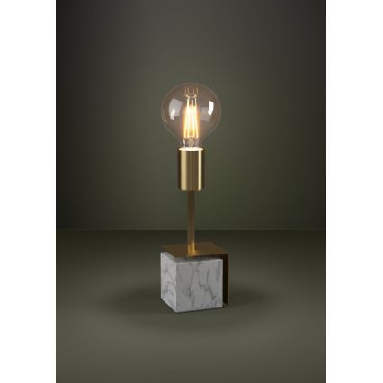 Eglo - Tischleuchte 1xE27/40W/230V golden/weiß Marmor