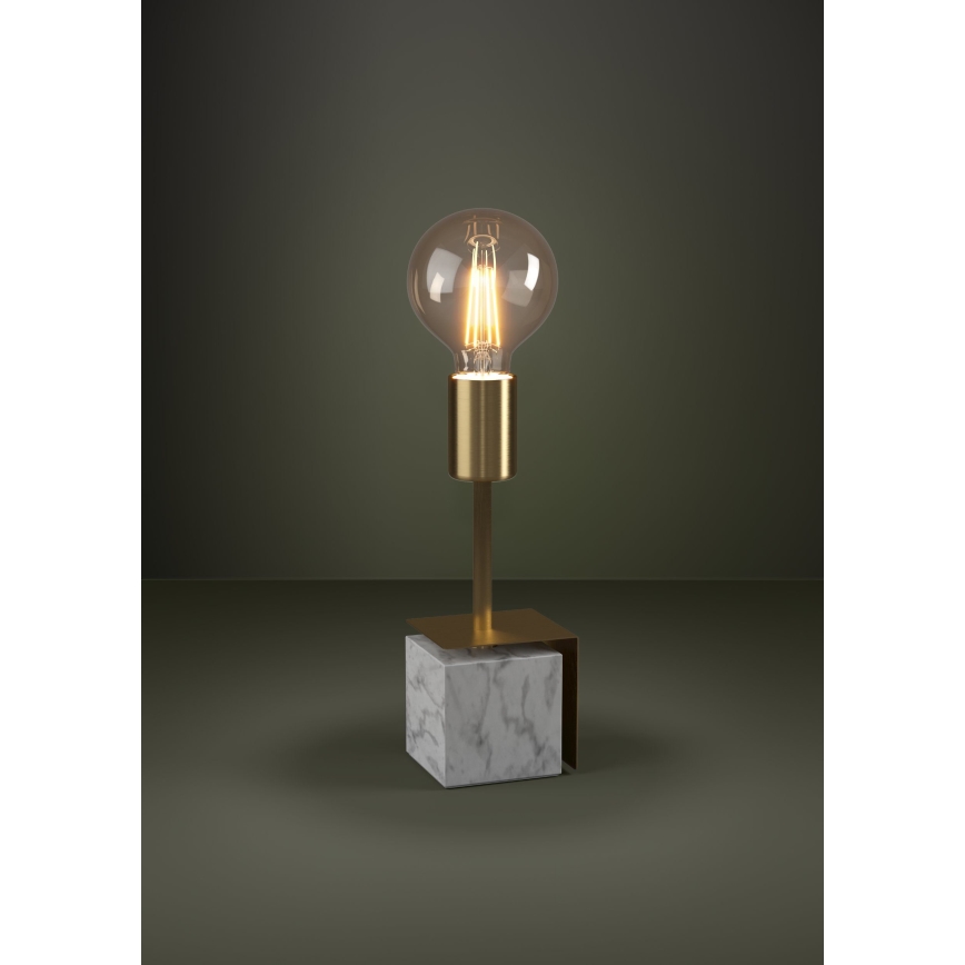 Eglo - Tischleuchte 1xE27/40W/230V golden/weiß Marmor