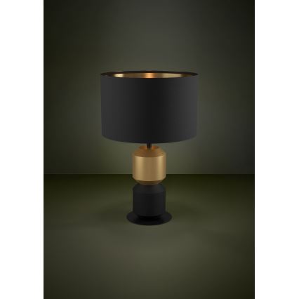 Eglo - Tischleuchte 1xE27/40W/230V schwarz/golden