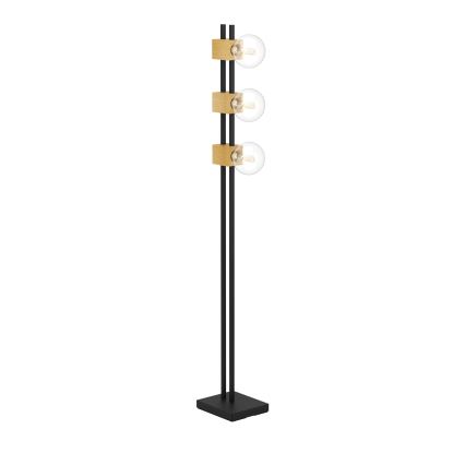 Eglo - Stehleuchte 3xE27/40W/230V schwarz/braun