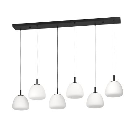 Eglo - Hängeleuchte 6xE27/40W/230V schwarz