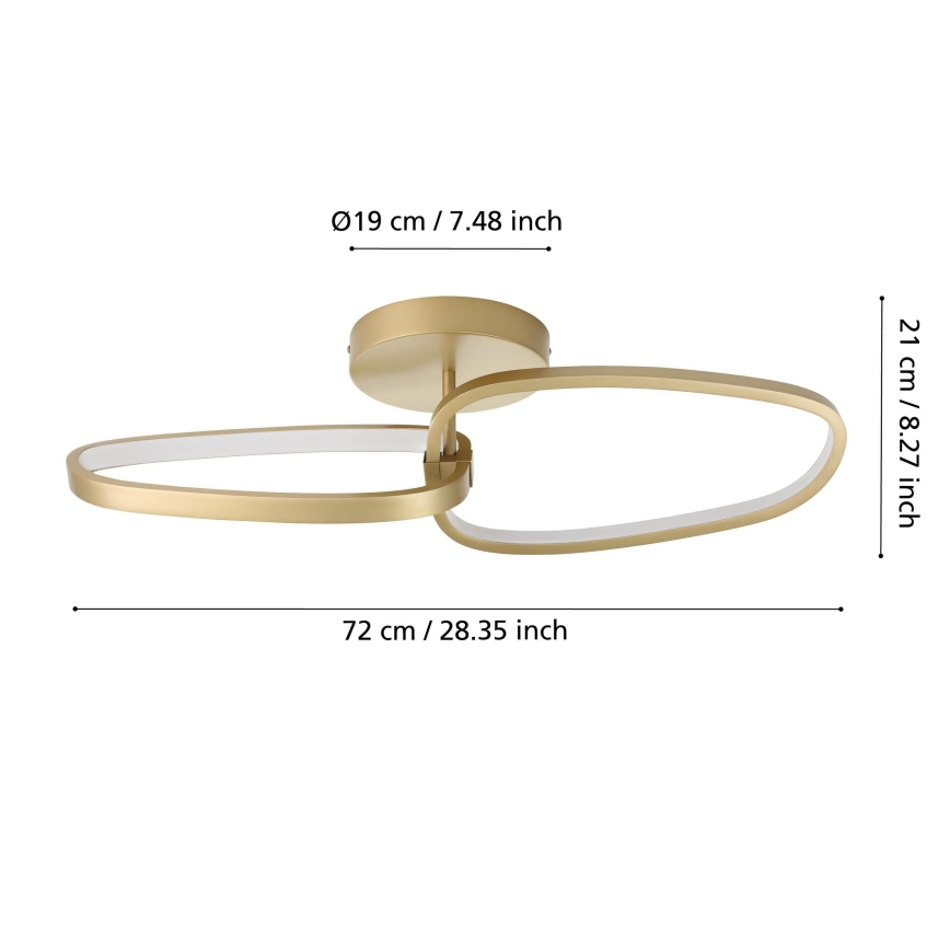 Eglo - Dimmbare LED-Anbauleuchte LED/25W/230V 3000K golden