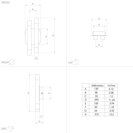 Eglo - LED-Wandleuchte 4xLED/3,3W/230V 3000K anthrazit/golden