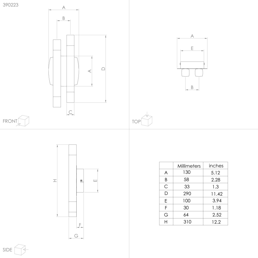 Eglo - LED-Wandleuchte 4xLED/3,3W/230V 3000K anthrazit/golden