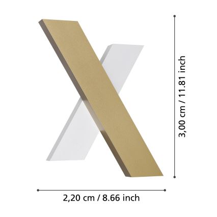 Eglo - LED-Wandleuchte 2xLED/5W/230V 3000K golden/weiß