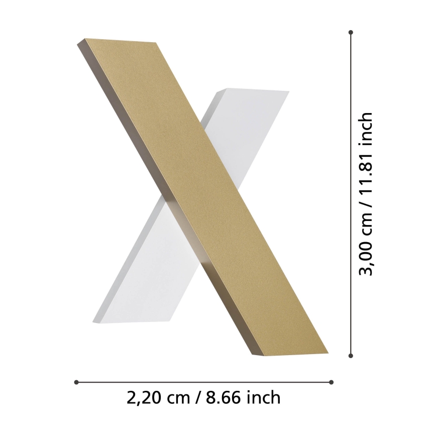 Eglo - LED-Wandleuchte 2xLED/5W/230V 3000K golden/weiß