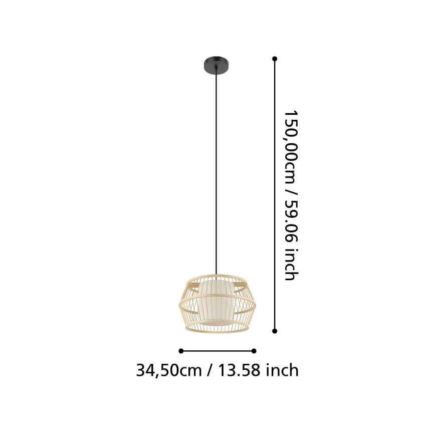 Eglo - Hängeleuchte 1xE27/40W/230V Bambus